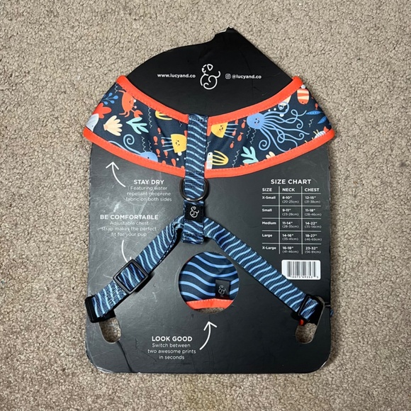 Lucy & Co. Reversible Dog Harness XL Bright Colorful Graphic Print Design - Picture 4 of 8